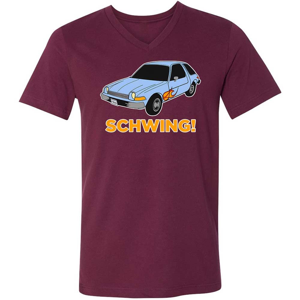 Unisex V-Neck T-Shirt - JB2PHA2D - Maroon - 8
