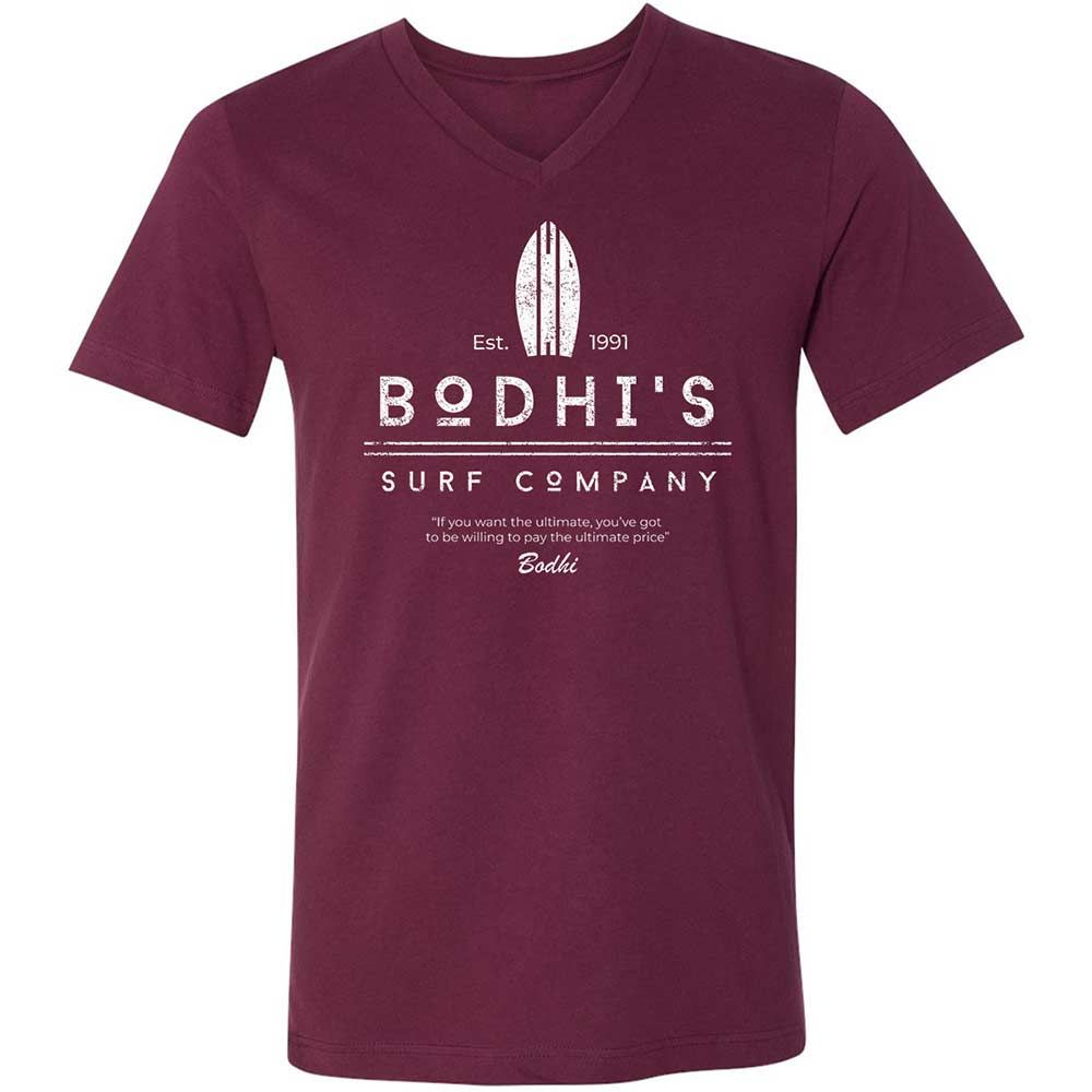 Unisex V-Neck T-Shirt - WQGQXWLG - Maroon - 8