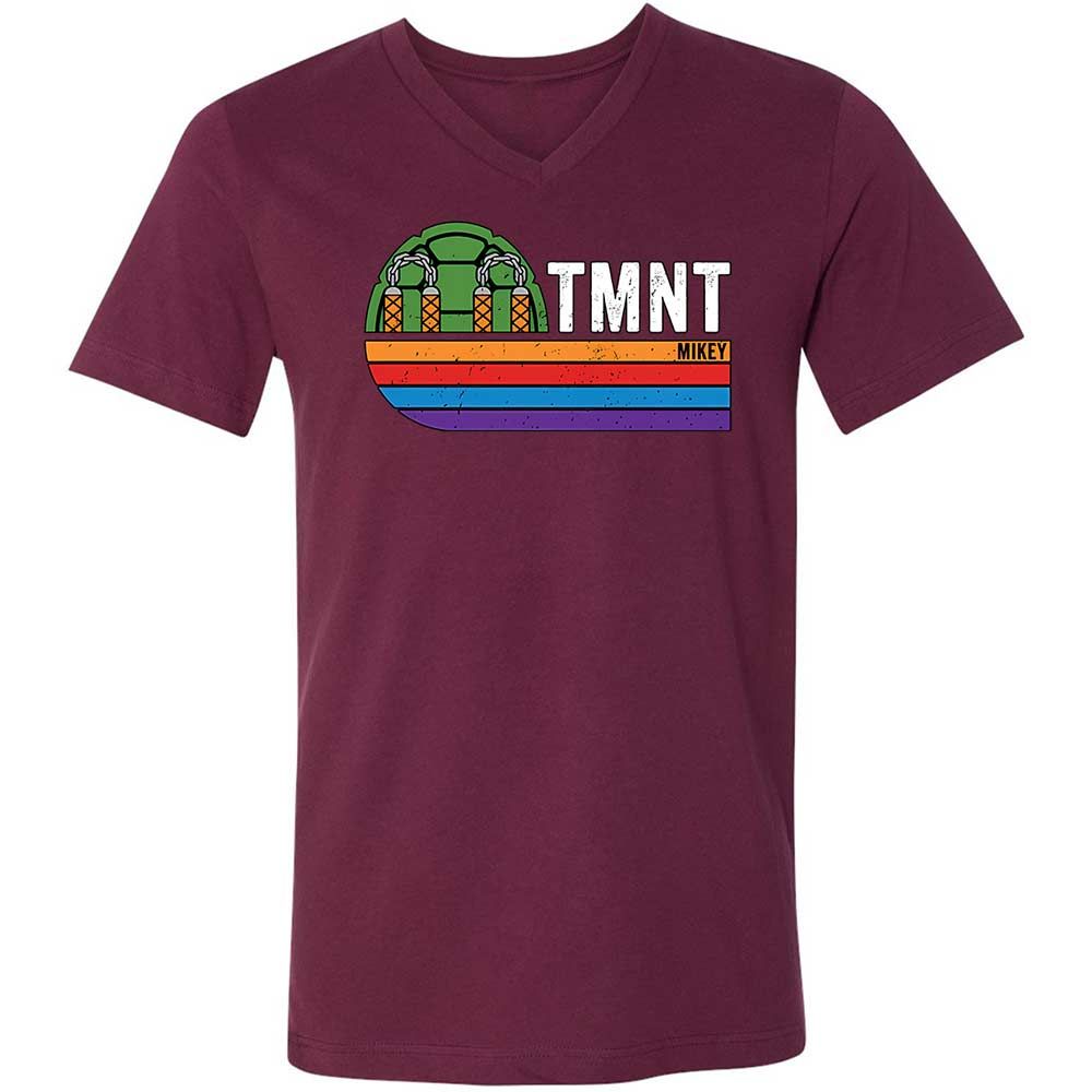 Unisex V-Neck T-Shirt - D3WBKVT1 - Maroon - 8