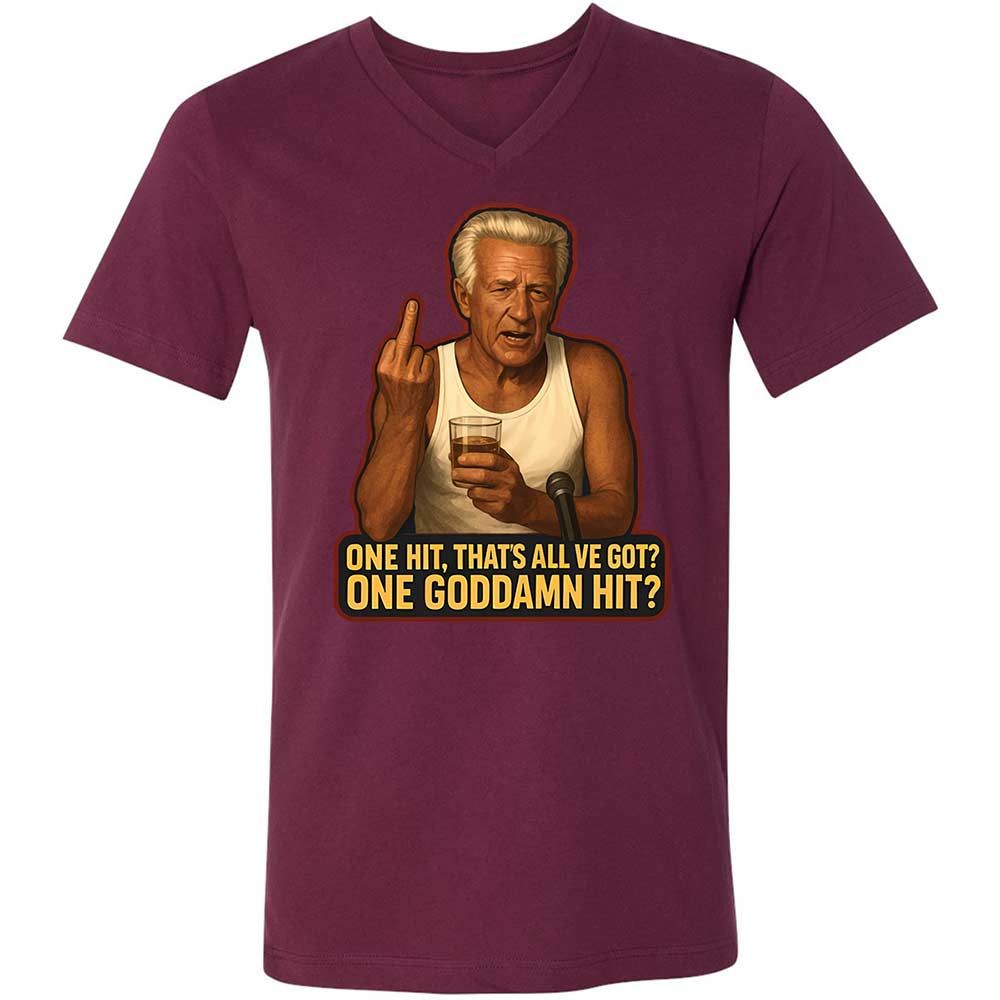 Unisex V-Neck T-Shirt - FVVQKLHZ - Maroon - 8