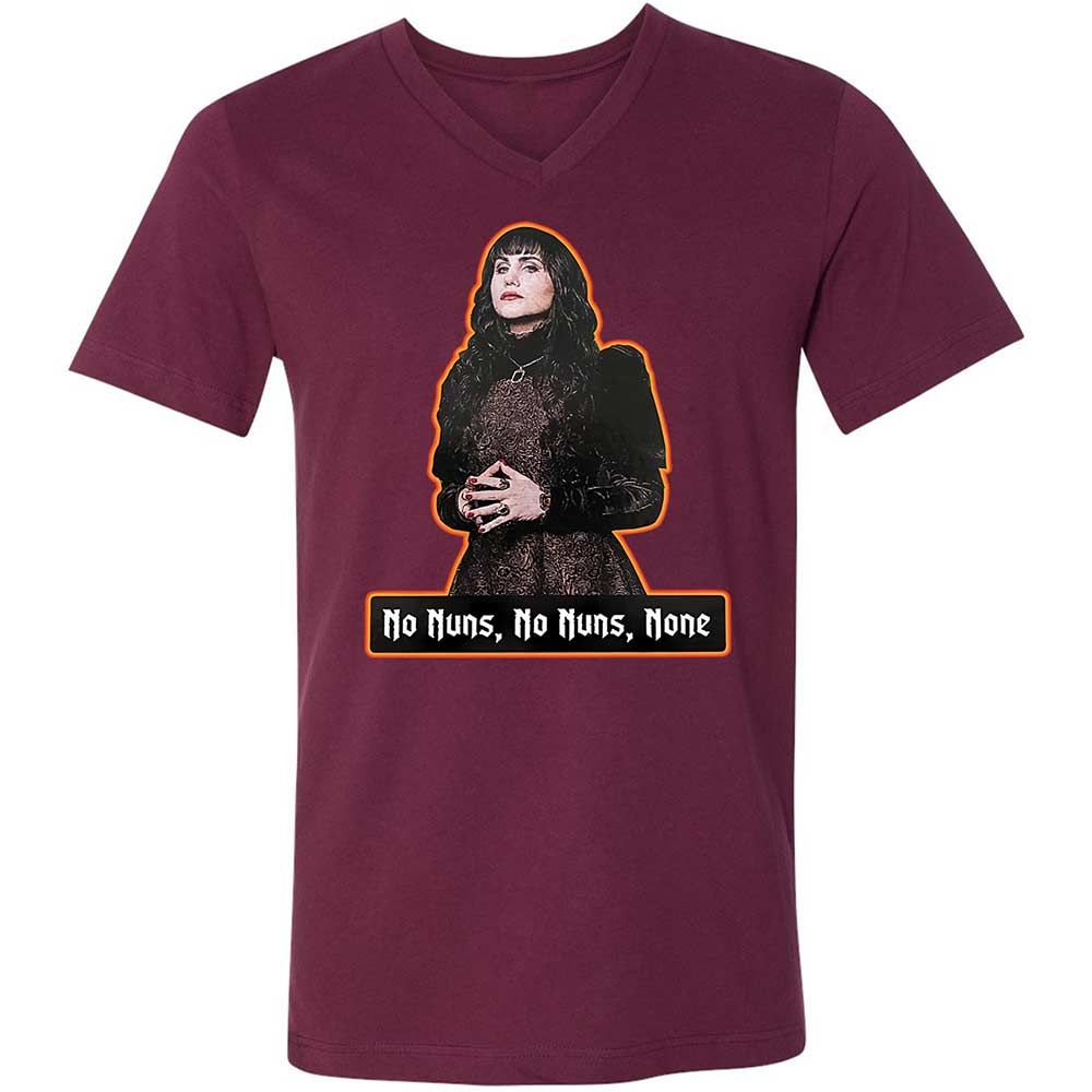 Unisex V-Neck T-Shirt - YUBD1BYZ - Maroon - 8