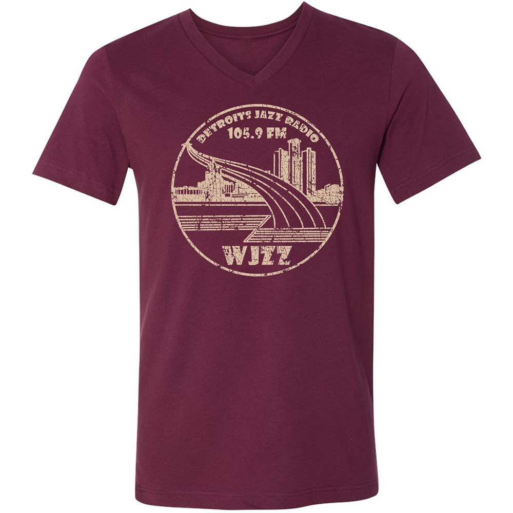 Unisex V-Neck T-Shirt - 7NWAS2FT - Maroon - 8