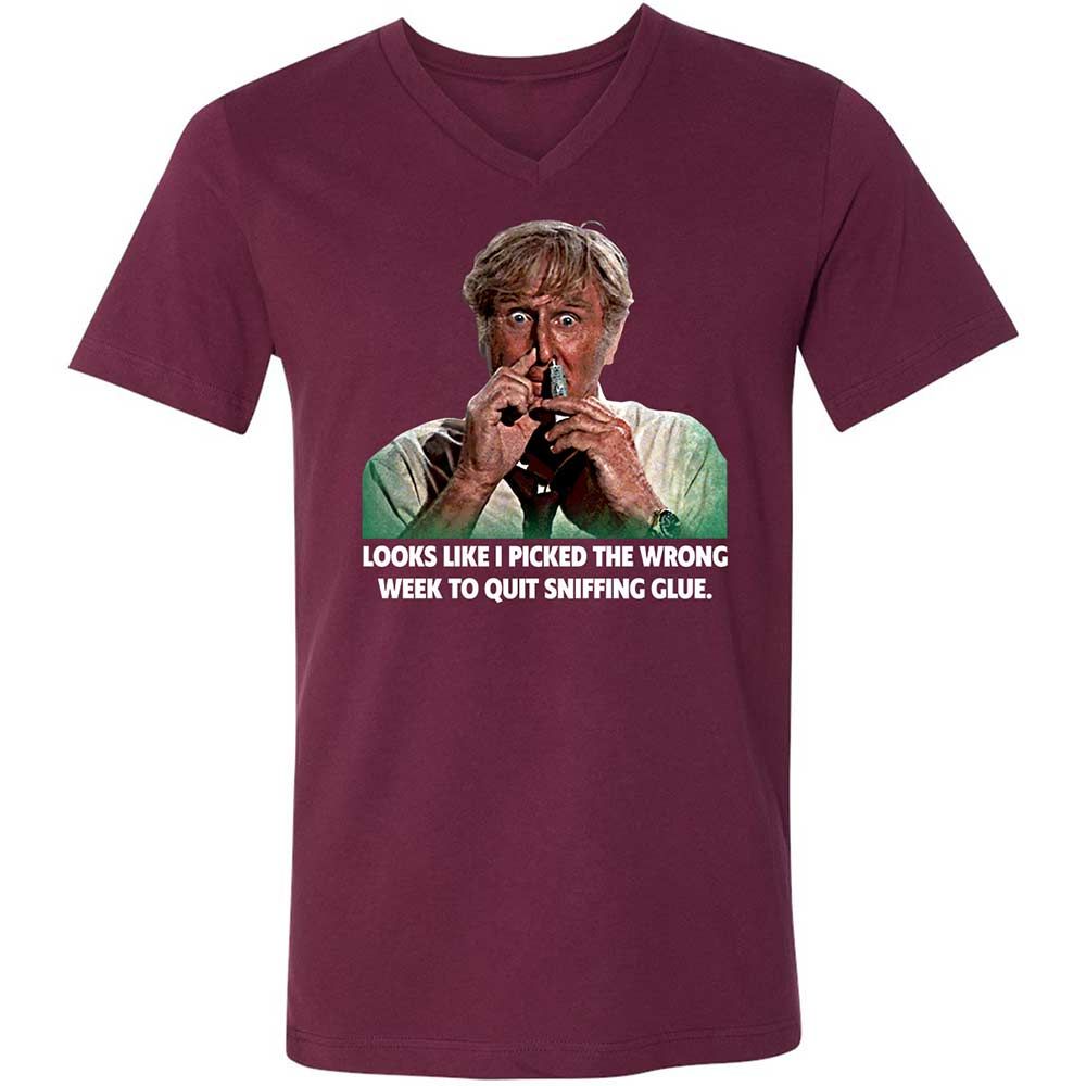 Unisex V-Neck T-Shirt - 9P1CCR8A - Maroon - 8