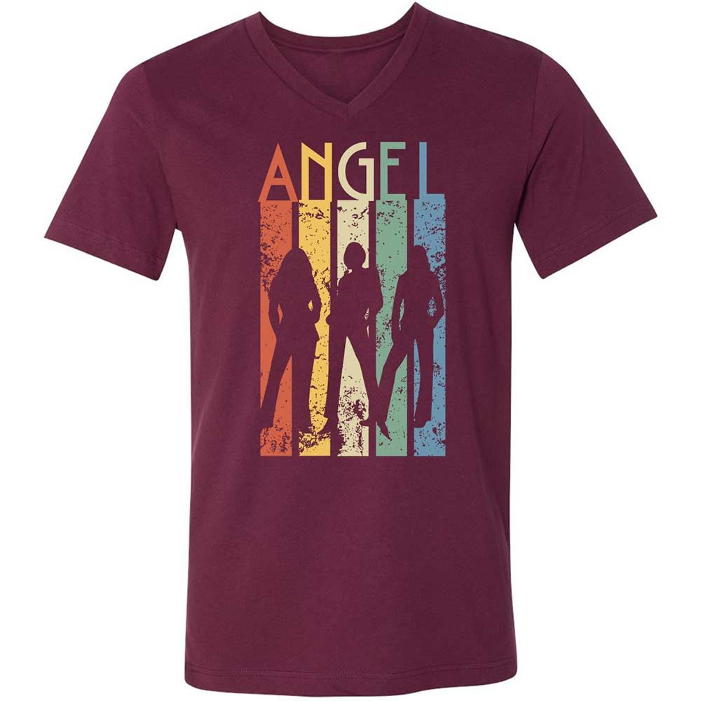 Unisex V-Neck T-Shirt - 33B4YM4W - Maroon - 8