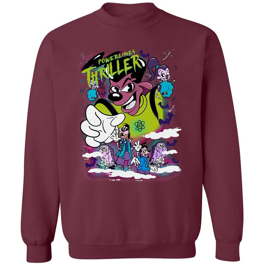 Vintage Pop Cartoon Horror Mashup - Maroon - 8