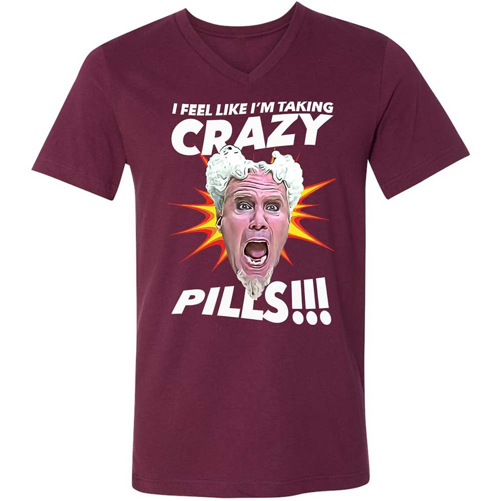 Unisex V-Neck T-Shirt - EDUCP8L7 - Maroon - 8