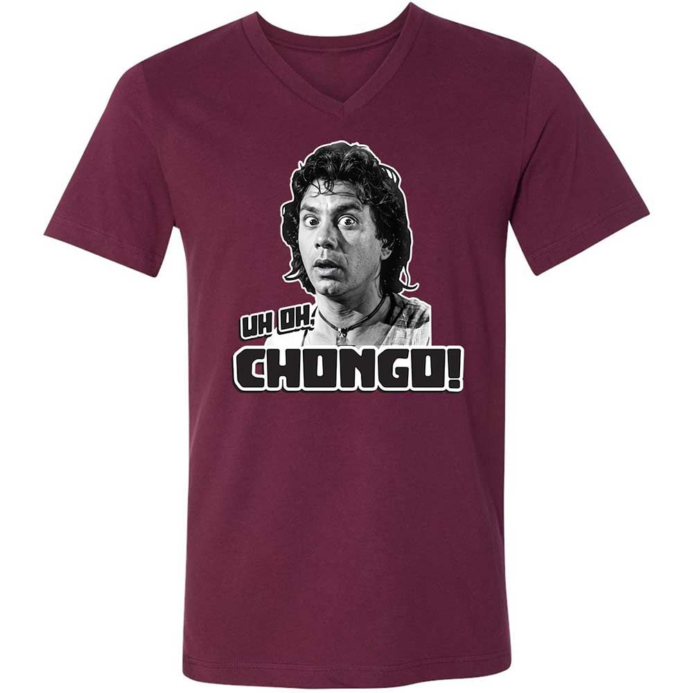 Unisex V-Neck T-Shirt - KV51UC9H - Maroon - 8