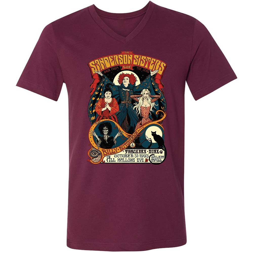 Unisex V-Neck T-Shirt - PWE938TY - Maroon - 8