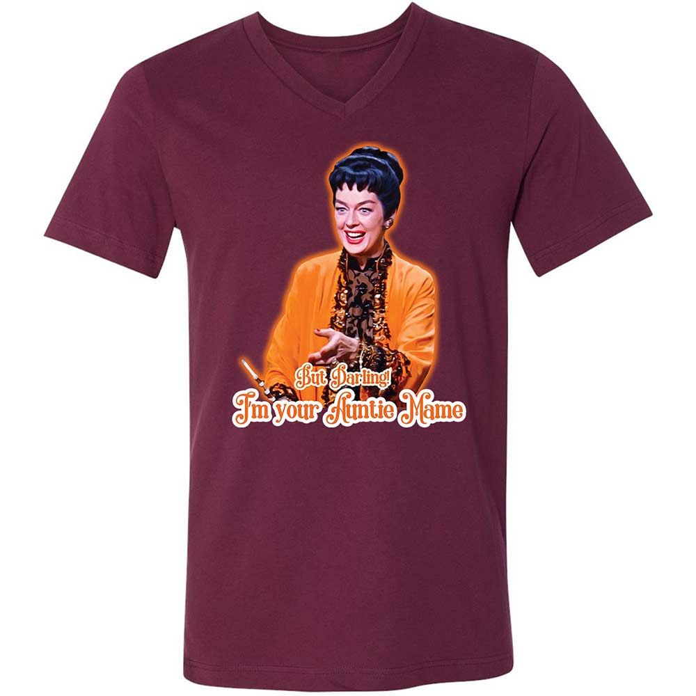 Unisex V-Neck T-Shirt - WLZF6BK1 - Maroon - 8