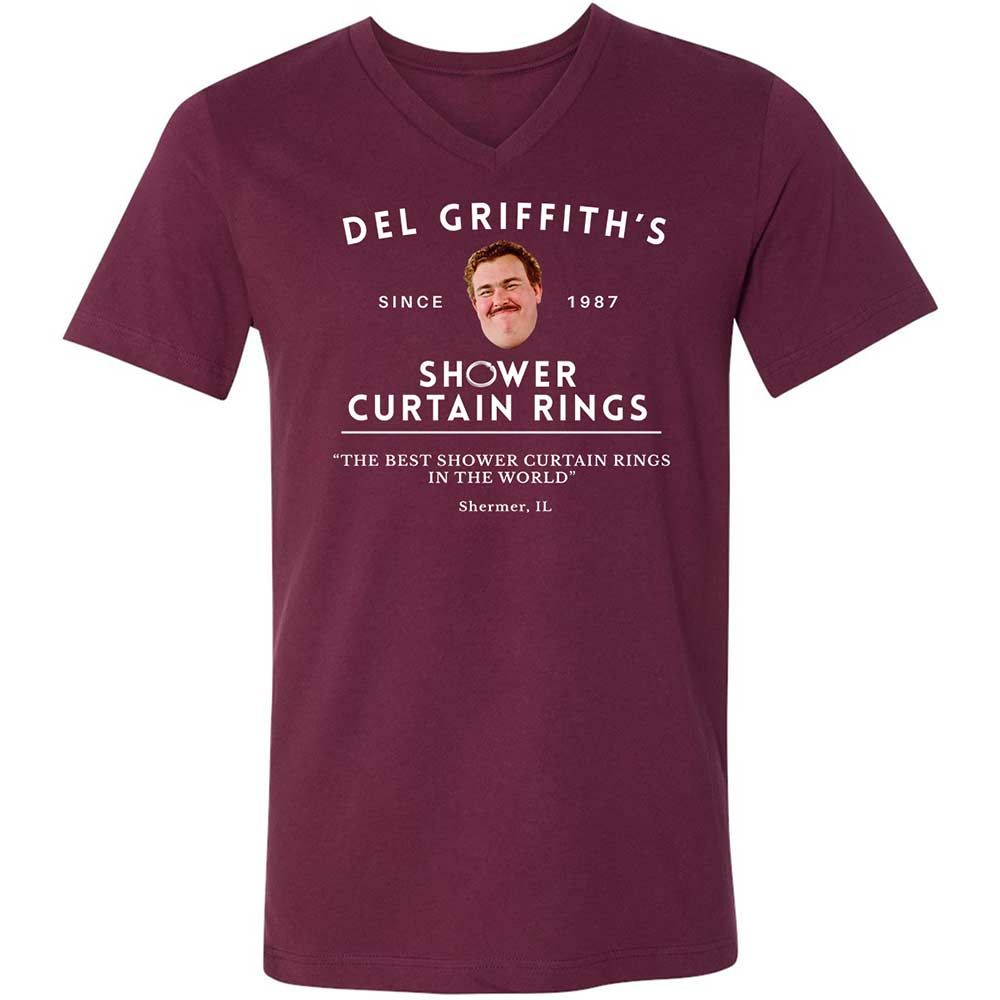 Unisex V-Neck T-Shirt - 6Z1ZKL6F - Maroon - 8