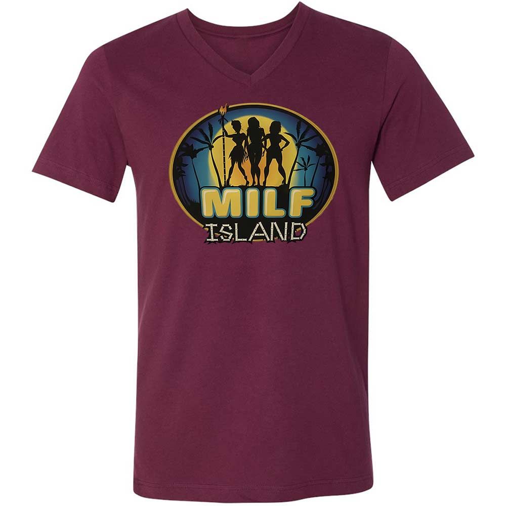 Unisex V-Neck T-Shirt - UDYEMDHJ - Maroon - 8