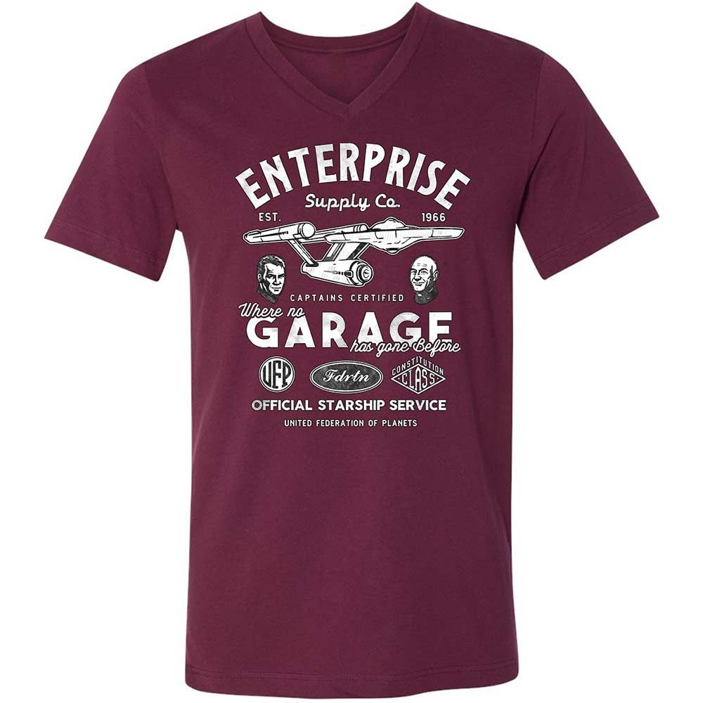 Unisex V-Neck T-Shirt - SWN6W8C2 - Maroon - 8