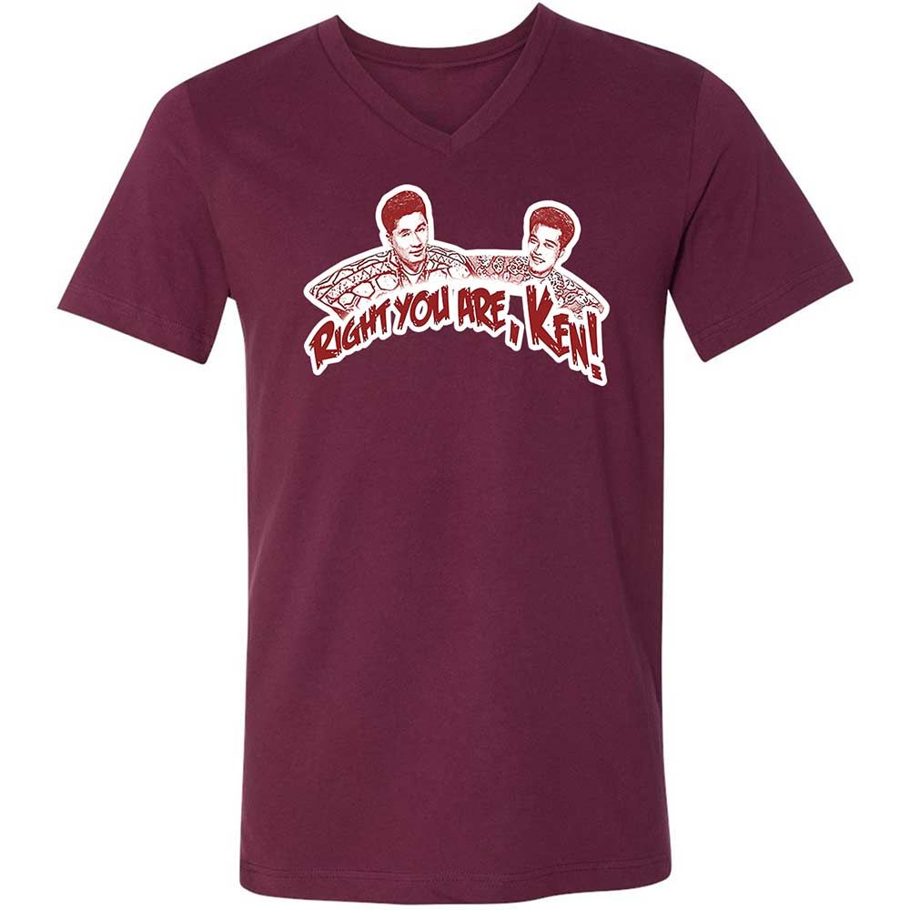 Unisex V-Neck T-Shirt - 9U9LDCLQ - Maroon - 8