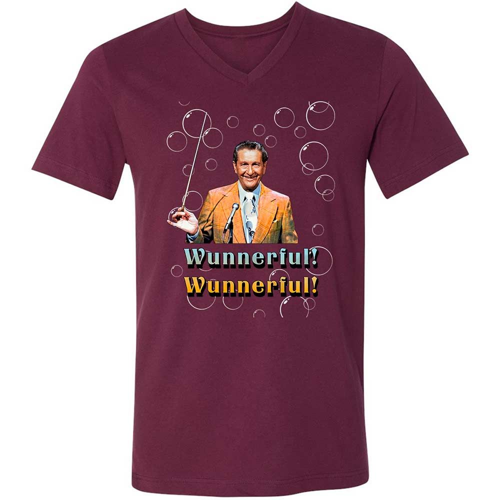 Unisex V-Neck T-Shirt - NH8RQ3TR - Maroon - 8