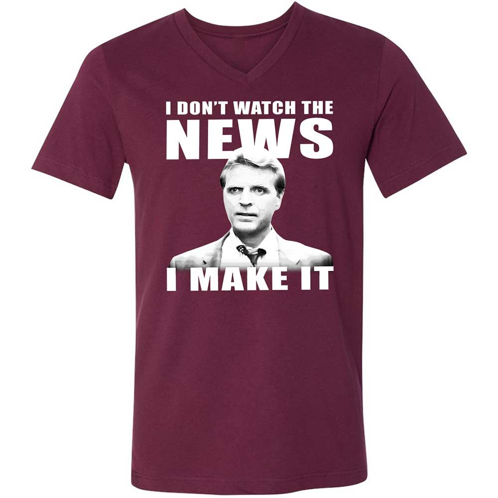 Unisex V-Neck T-Shirt - VFXH2L1F - Maroon - 8