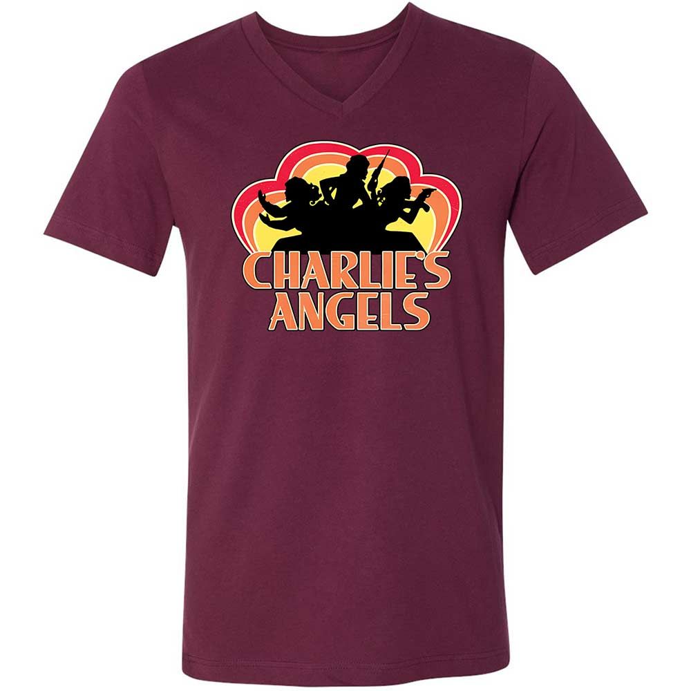 Unisex V-Neck T-Shirt - Z4CVRML5 - Maroon - 8