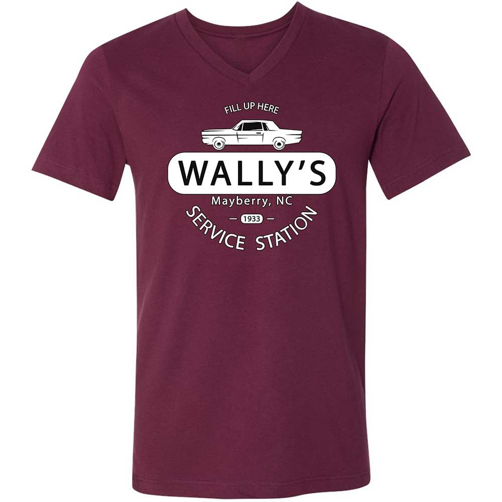 Unisex V-Neck T-Shirt - J6TYQHJC - Maroon - 8
