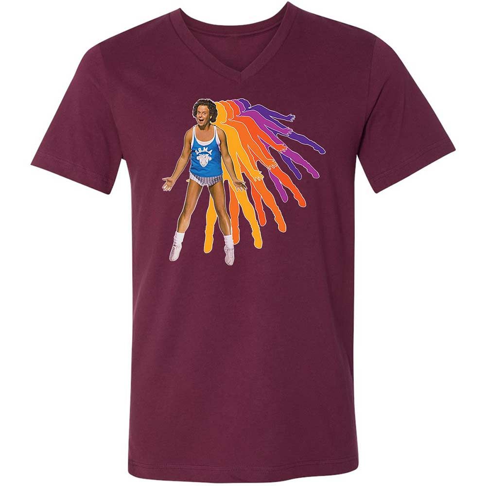Unisex V-Neck T-Shirt - 5F4PRZ85 - Maroon - 8