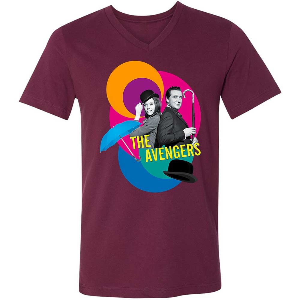 Unisex V-Neck T-Shirt - ZZ2HD8V6 - Maroon - 8