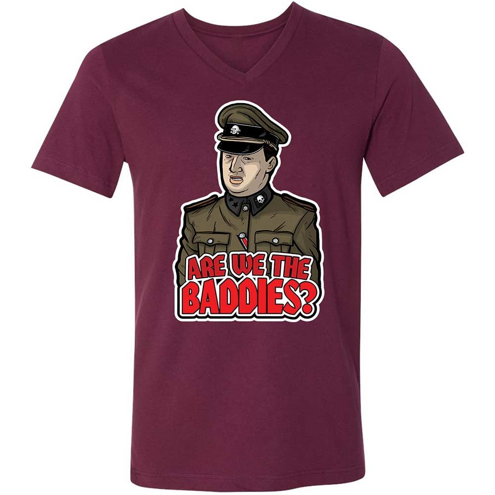Unisex V-Neck T-Shirt - T4VSMETK - Maroon - 8