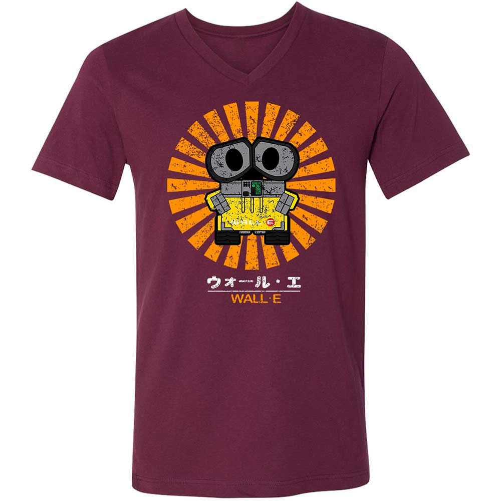 Unisex V-Neck T-Shirt - APSRELKE - Maroon - 8