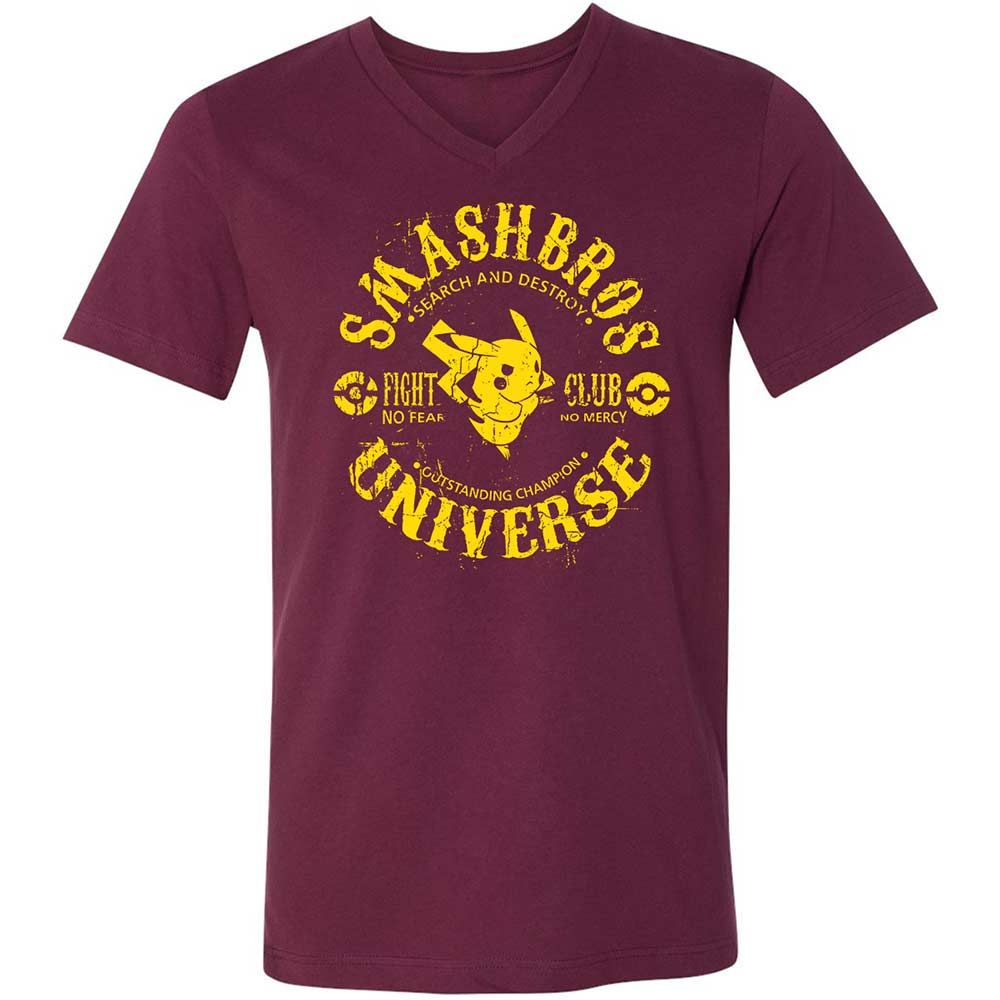 Unisex V-Neck T-Shirt - 5BJ47WRY - Maroon - 8