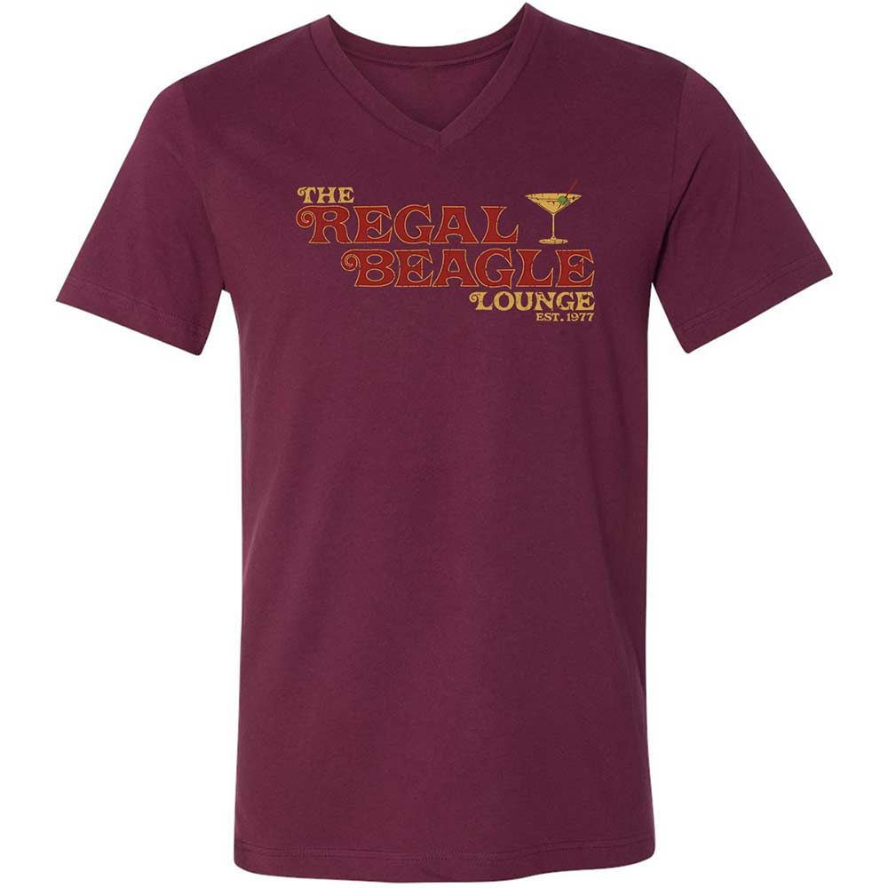 Unisex V-Neck T-Shirt - 9624Z5Z1 - Maroon - 8