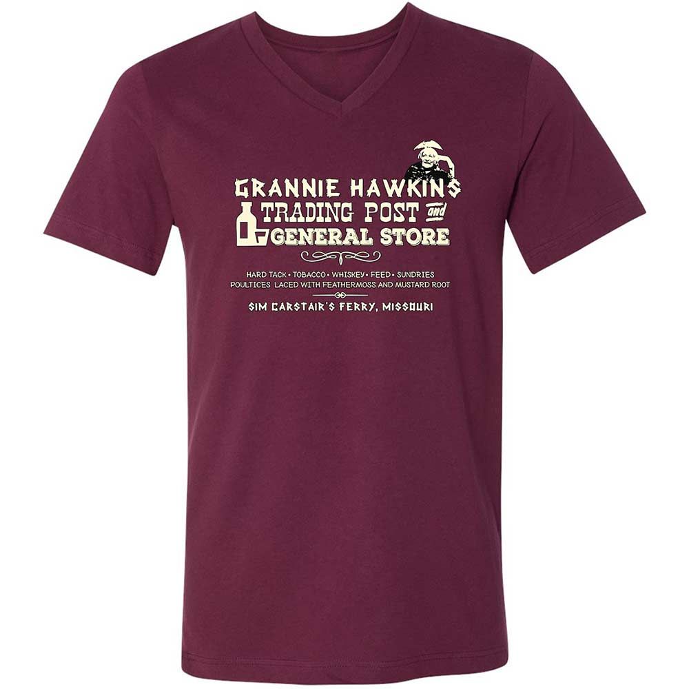 Unisex V-Neck T-Shirt - R5UV1FPN - Maroon - 8
