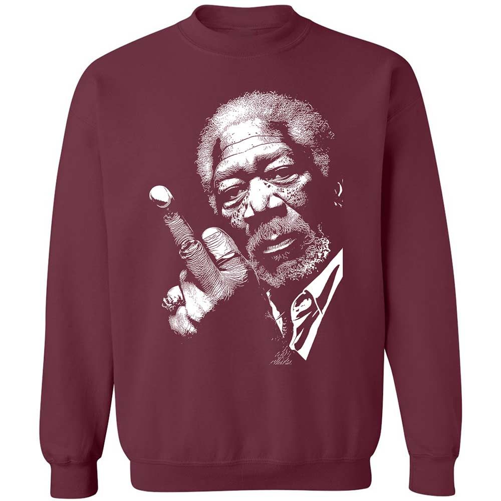 Morgan Freeman middle finger - Maroon - 8