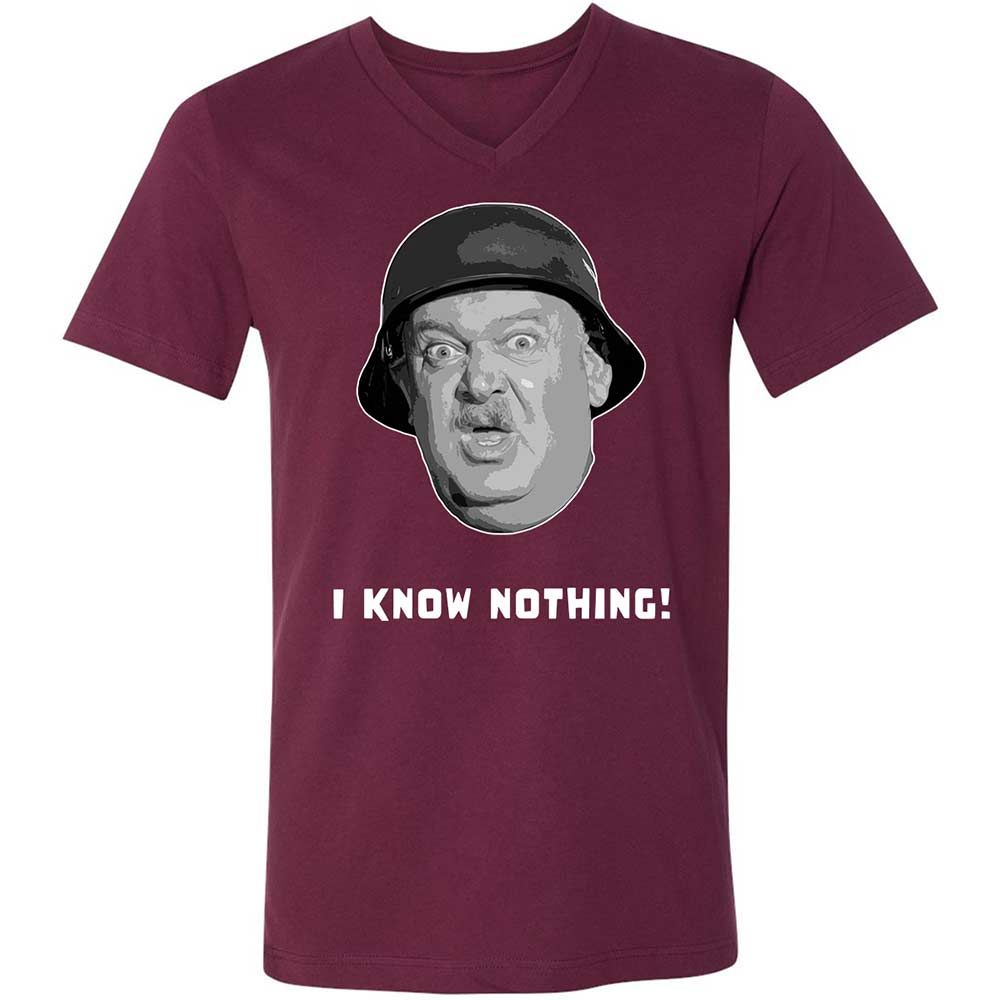Unisex V-Neck T-Shirt - LAQ7S2SF - Maroon - 8