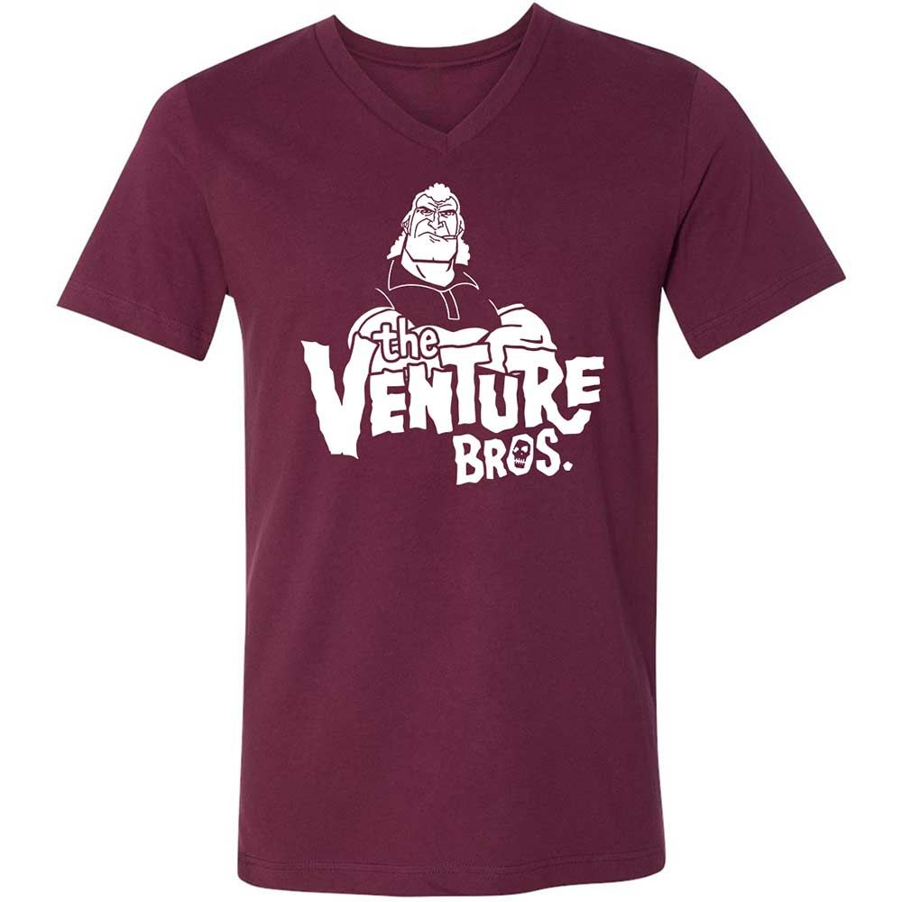 Unisex V-Neck T-Shirt - PW4LSEQ9 - Maroon - 8
