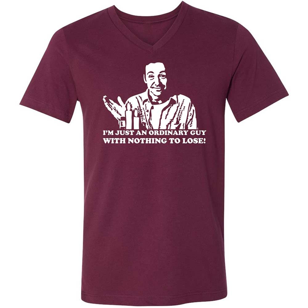 Unisex V-Neck T-Shirt - JMSZVSV4 - Maroon - 8