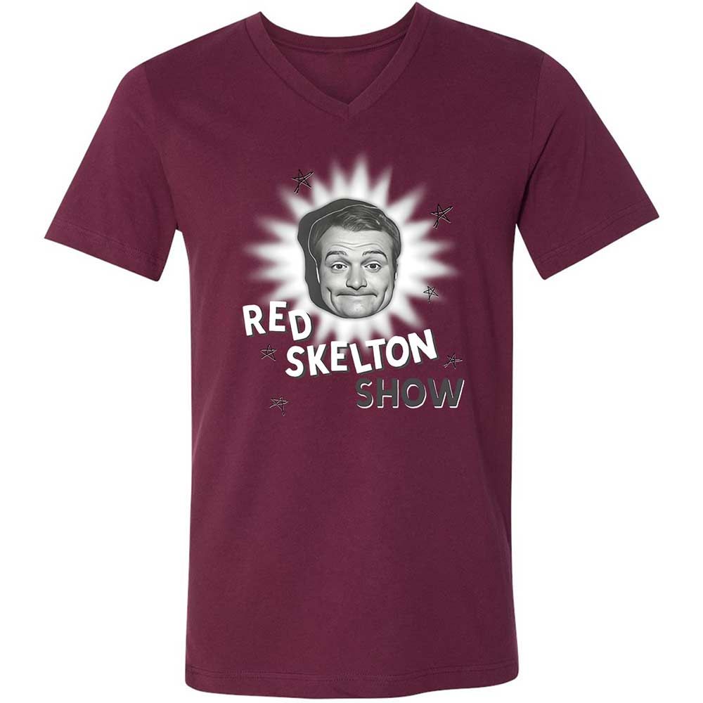 Unisex V-Neck T-Shirt - 564FDXTV - Maroon - 8