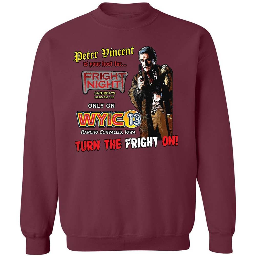 Peter Vincent Fright horror night cult - Maroon - 8