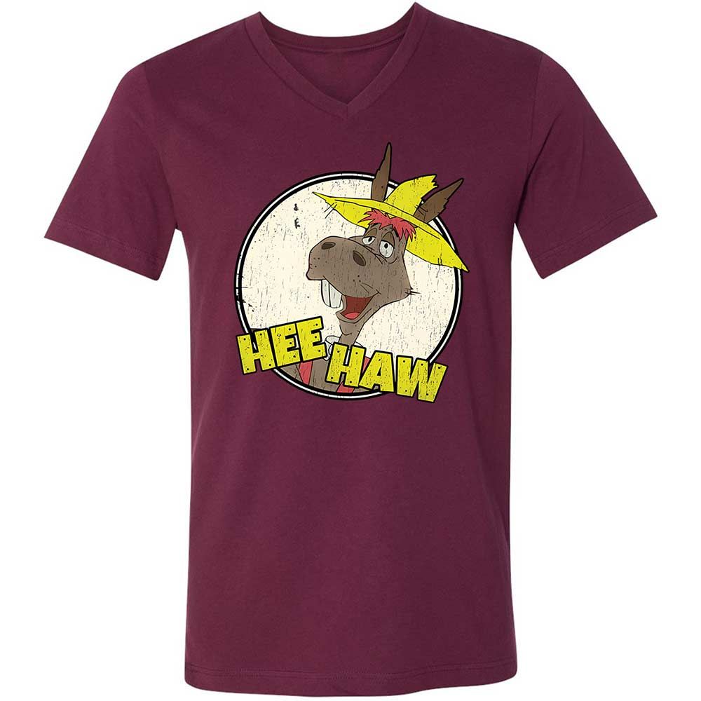 Unisex V-Neck T-Shirt - 188986X3 - Maroon - 8