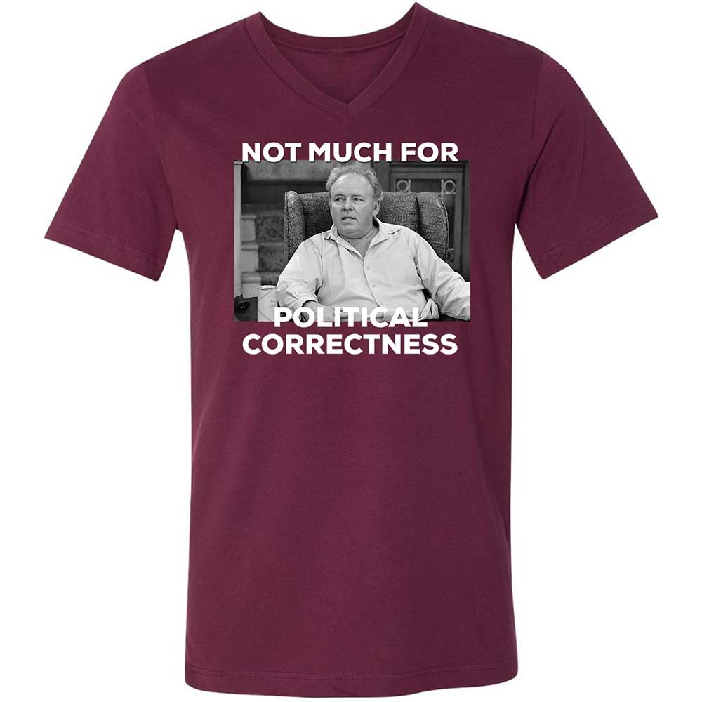 Unisex V-Neck T-Shirt - Y8H831RQ - Maroon - 8