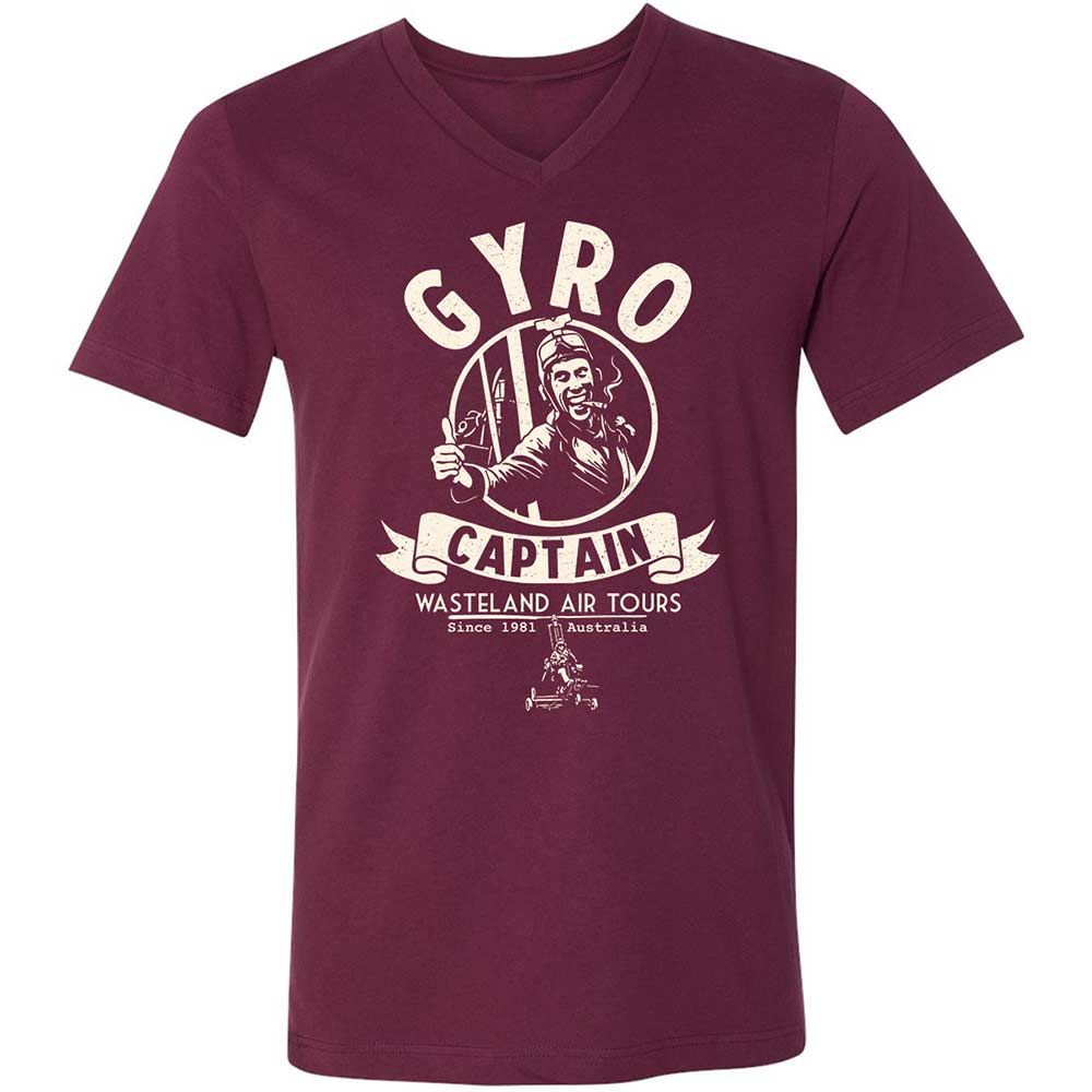 Unisex V-Neck T-Shirt - 7HT5Z46G - Maroon - 8