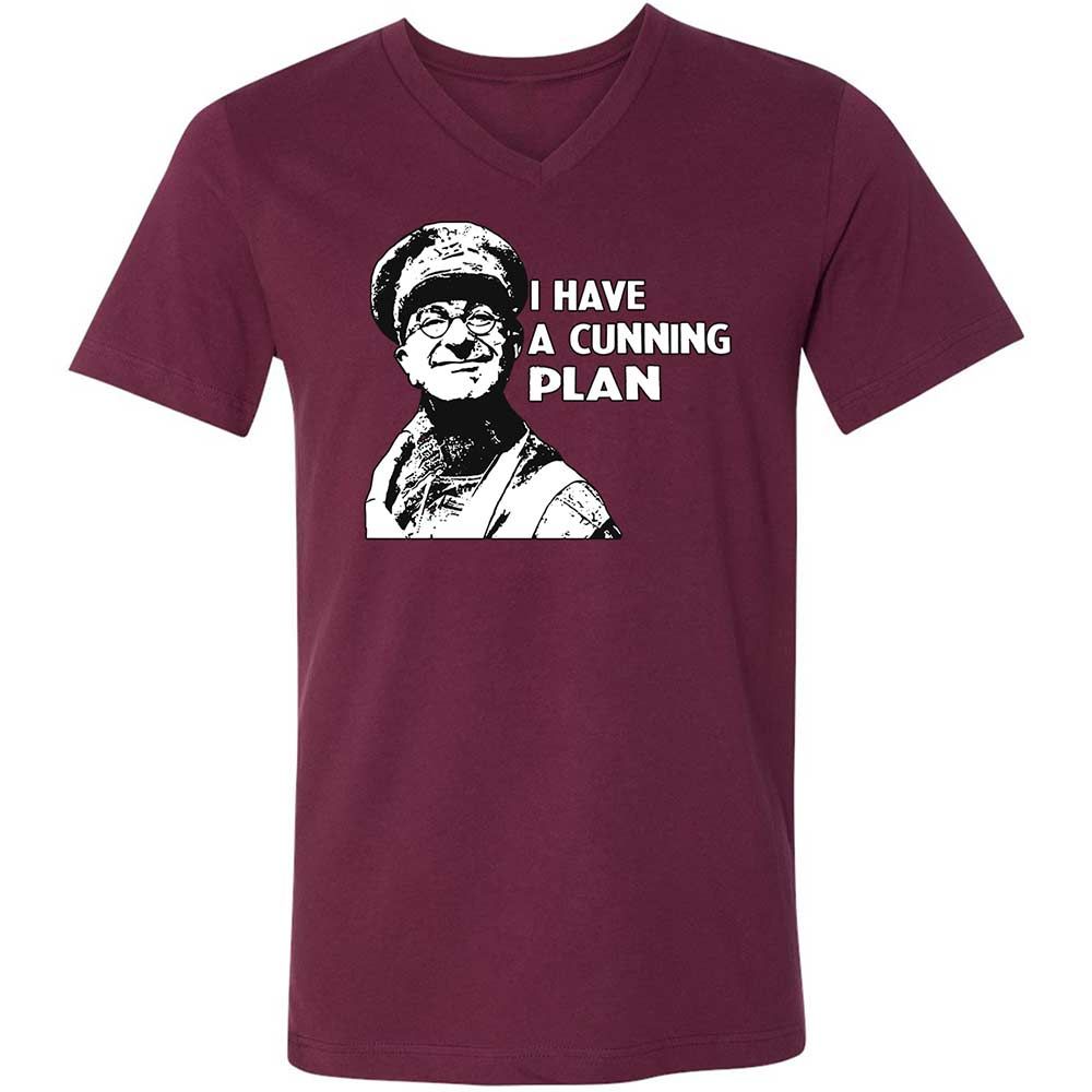 Unisex V-Neck T-Shirt - W3PSPYSB - Maroon - 8