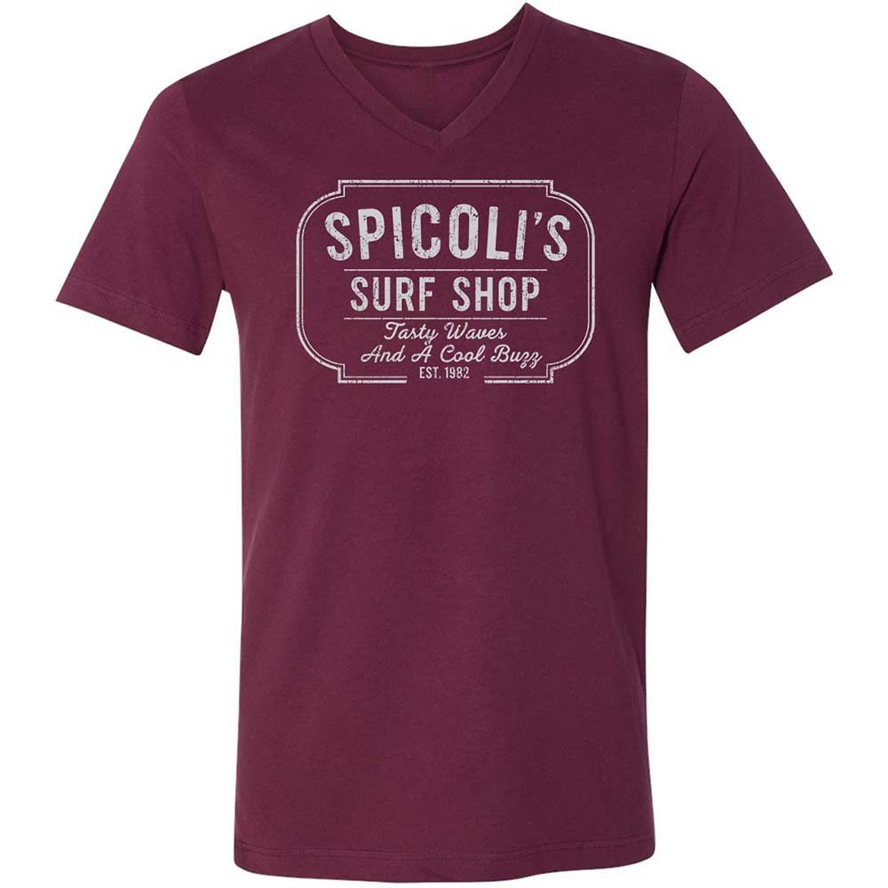 Unisex V-Neck T-Shirt - MDQA8RS1 - Maroon - 8