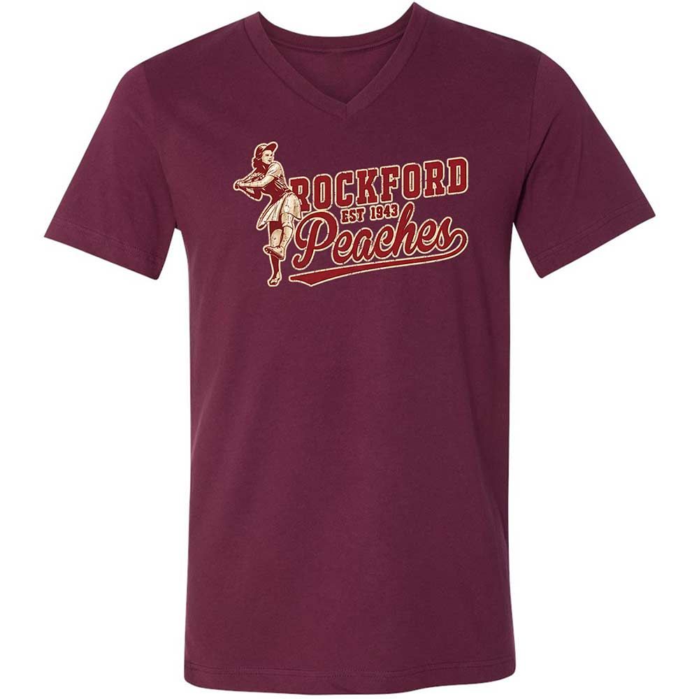 Unisex V-Neck T-Shirt - QAW4DTEK - Maroon - 8