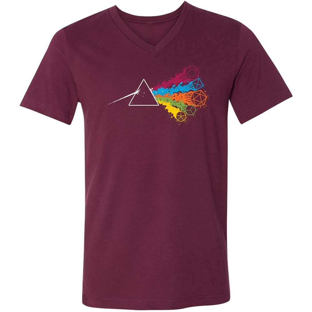 Unisex V-Neck T-Shirt - FLF8HUJN - Maroon - 8