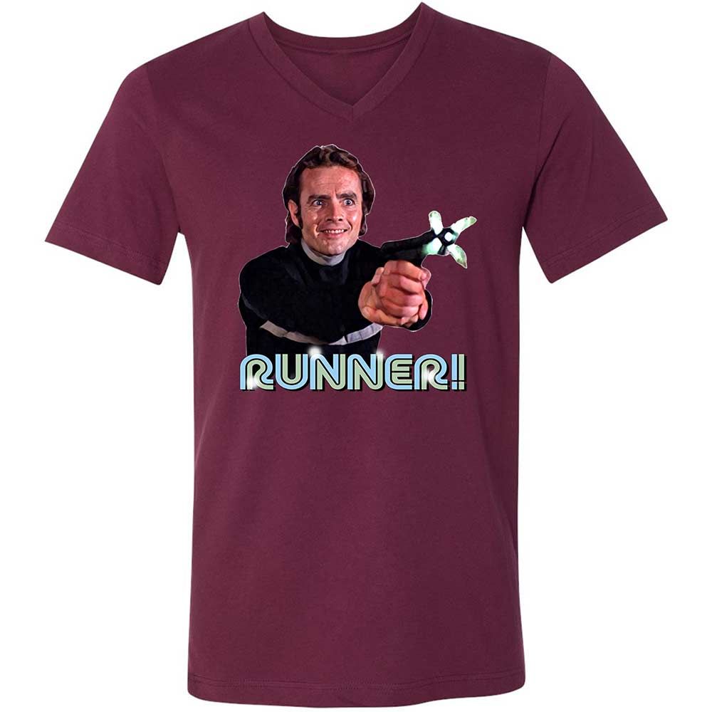 Unisex V-Neck T-Shirt - VF2DUEJH - Maroon - 8