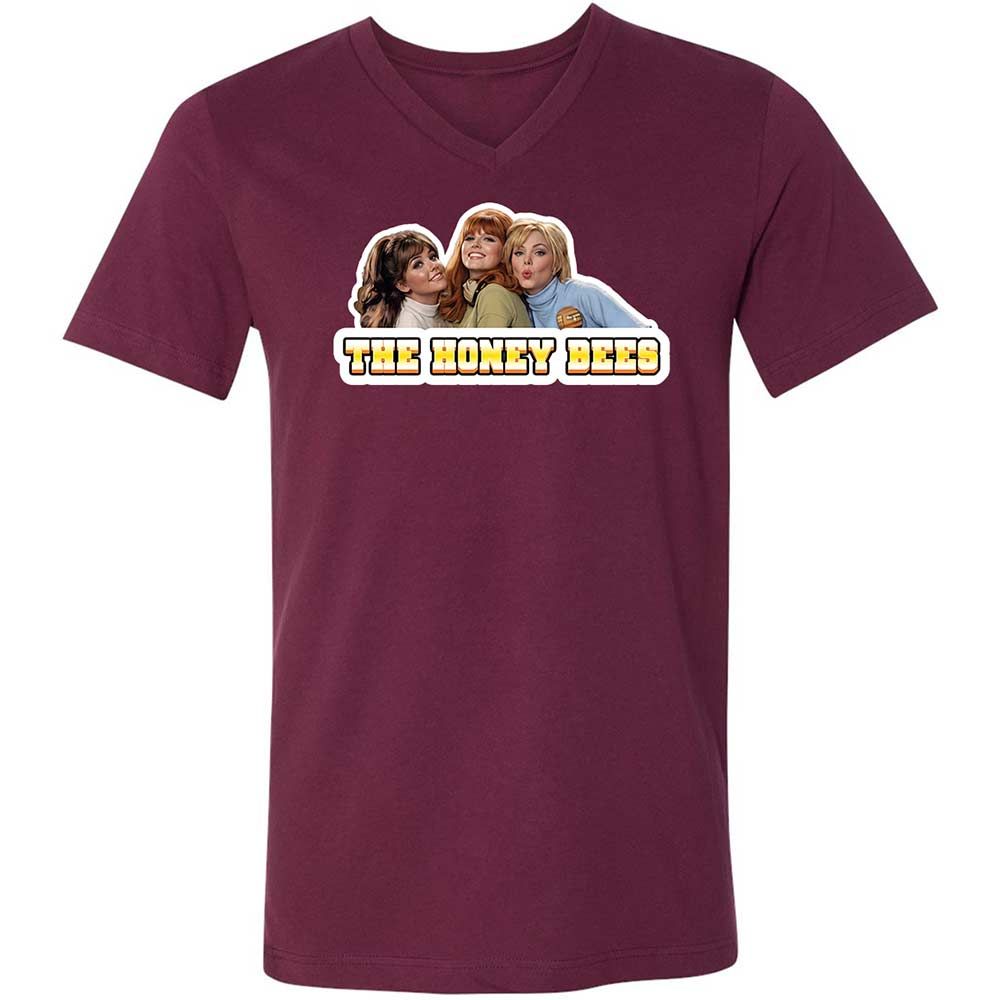 Unisex V-Neck T-Shirt - EU36JY3F - Maroon - 8