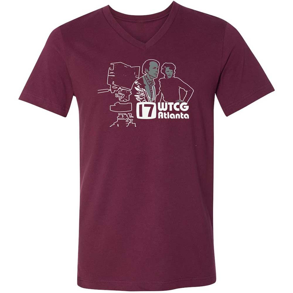 Unisex V-Neck T-Shirt - HRYXR2FE - Maroon - 8