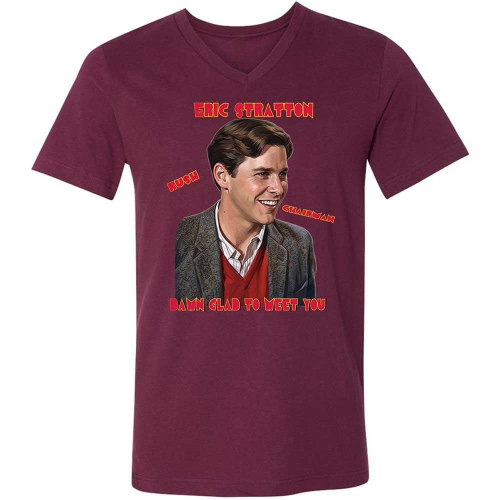 Unisex V-Neck T-Shirt - SM8J7LJV - Maroon - 8