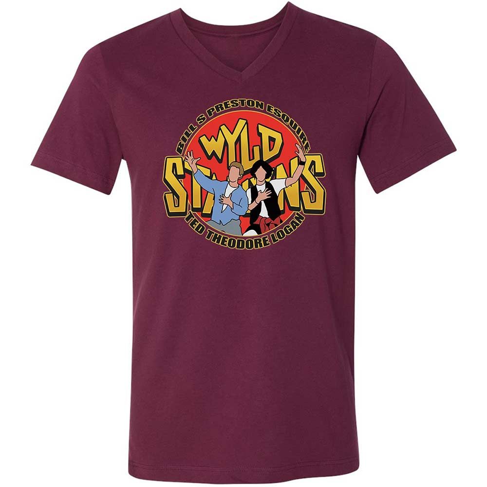 Unisex V-Neck T-Shirt - FB1J95J3 - Maroon - 8