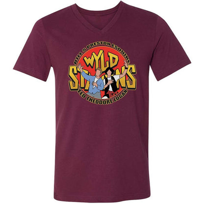Unisex V-Neck T-Shirt - FB1J95J3 - Maroon - 8