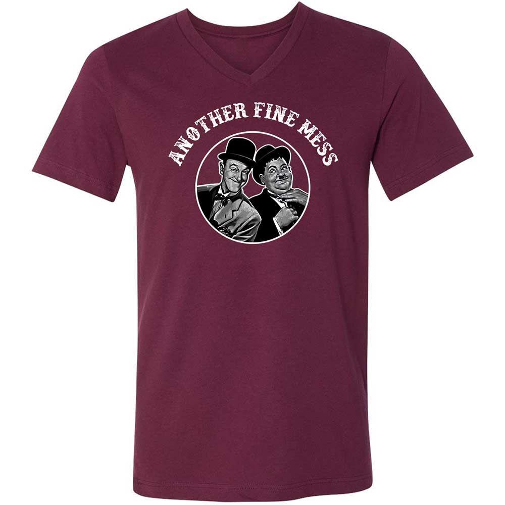 Unisex V-Neck T-Shirt - 8UYGAG2G - Maroon - 8