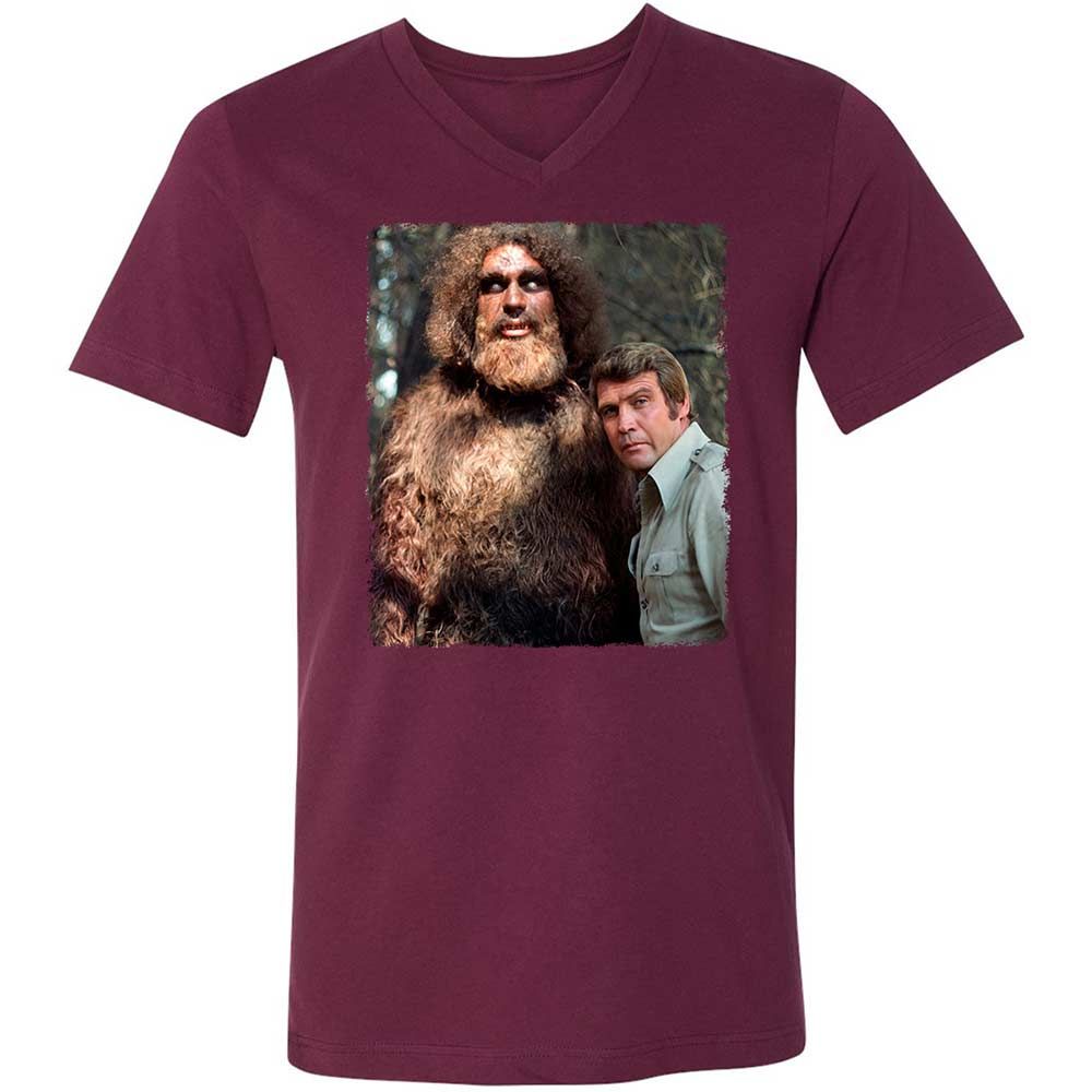 Unisex V-Neck T-Shirt - R6M96SYA - Maroon - 8
