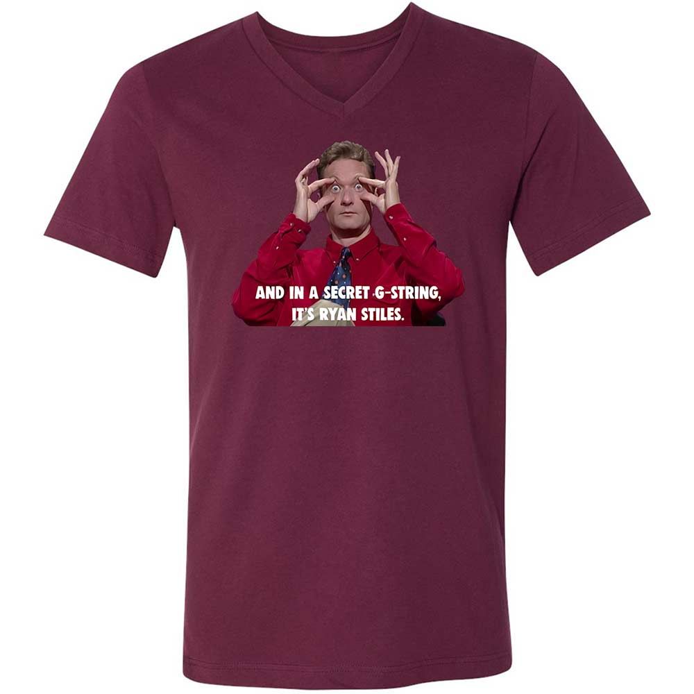 Unisex V-Neck T-Shirt - JV2RWEA5 - Maroon - 8